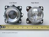 Hella 90mm High Beam Headlight, H9 Bulb, Connectors, Adjusters, Each
