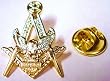 Harley Davidson Motorcycle HOG Masonic Freemason Gold Plated Lapel Pin