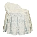 Kids Toile Vanity Seat - Blue
