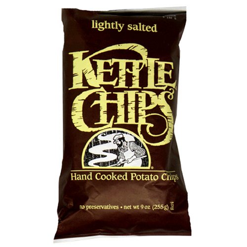 Kettle Chips Lightly Salted, 9-Ounce Bags (Pack of 12)