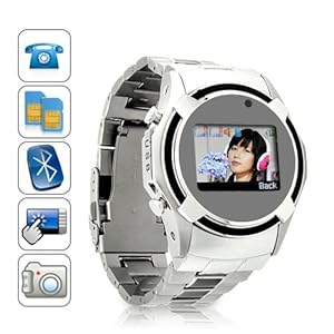 VIP Watch Cell Phone Mobile Dual Sim Dual Standby 1GB internal Memory Cam Black Ring