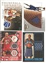 (4) CARD LOT of Authentic Game/Event/Player-Used NBA Basketball Cards . . . Featuring 2002 UD Sweet Shot Richard Hamilton . . . 2007 Stadium Club Richard Jefferson Serial #357/499 . . . 2009 Topps Roundball Remnants David Lee . . . 2006 Bowman Relics Randy Foye