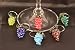 Grape Wine Charms - set of 6 Clear Iridescent