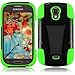 For SamsungGalaxy Light T399 Cover Case (T-Stand Hybrid Black / Neon Green)