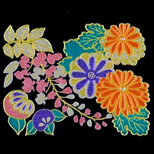 彩蒔絵本舗 京の彩蒔絵転写シール「季節花」  L-ME