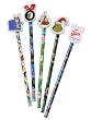 Raymond Geddes, 67097, Dr. Seuss - How the Grinch Stole Christmas Grinch Pencil with Giant Eraser, 36 per Display