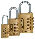 ABUS 20134 Messing Zahlenschloss 165/20SB mm Gr&ouml;&szlig;e: 20 mm