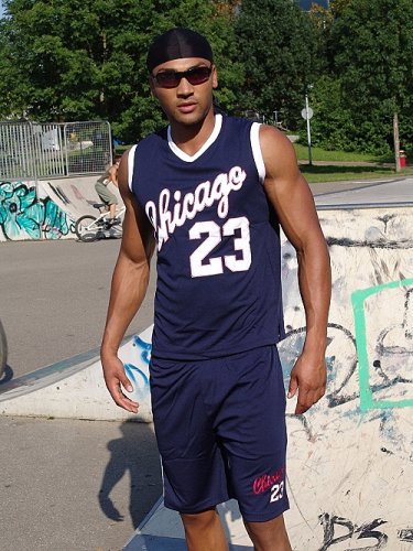 Sport-Set Basketball - Komplett-Set mit Trikot + Short (Chicago) marine / dunkelblau