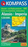  : Kompass Karten, Alassio, Imperia: Wander- und Bikekarte. Carta escursioni e bike