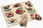 Large Wooden Farm Jumbo Knob 9-piece Puzzle
