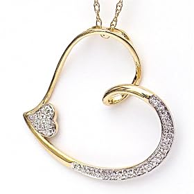 14KYG Diamond Heart Pendant