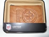 Pittsburgh Steelers Pecan Leather Trifold Wallet