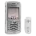 Blackberry 8130 Pearl Smartphone Accessory Bundle - Transparent Clear Crystal Snap On Case with Belt Clip + Rapid Car Charger With ic Chip + Premium Reusable Screen Protector with Lint Cleaning Cloth By Ikross