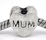 Believe Beads © 1 x Mum Heart Beat Charm for Pandora/Troll Style Charm Bracelet Reviews