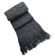 Handmade Lightweight Alpaca Natural Fiber Scarf - True Charcoal Gray (Long/wo...