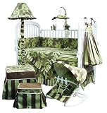 Product details for 4 Piece Crib Bedding Set (Cocoa Green)
