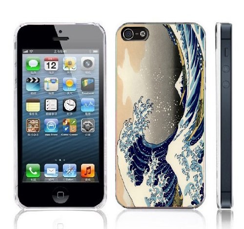 Hokusai The Great Wave off Kanagawa - iPhone 5, 5s Hardshell Fine Art Cover by BrainyCaseTM