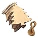 EBTOYS Christmas Tree Ornaments Christmas Wooden Hanging Plaque Christmas Tree Hanging Sign Hanger Decorationï¼Œ10 Pack