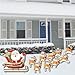 Merry Christmas! Santa and 9 Reindeer - Christmas Lawn Display/Yard Card Set â€“ 10 pcs total