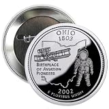 OHIO State Quarter Mint Image 2.25 inch Pinback Button Badge