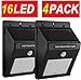 Pack of 4 ,16LED Super Bright Upgraded Sogrand Solar Motion Sensor Light Solar Sensor Light Solar Lights Outdoor Metal Detector