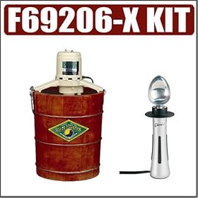 White Mountain F69206-X 6 Qt. Electric Wood Bucket Ice Cream Maker Outfit