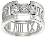 925 Sterling Silver Roman Numeral CZ Ring