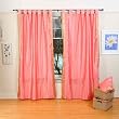 Indo Pink Tab Top Sari Sheer Curtain (43 in. x 84 in.)