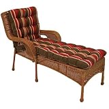 Blazing Needles Standard Outdoor Chaise Lounge Cushion Material - Montfleuri Sangria