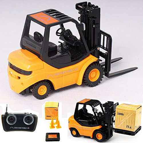 Wrisky 1:20 Creative Kid Desktop Toy RC Radio Remote Control Forklift Truck Car Crane