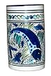Le Souk Ceramique AF-58 Utensil/Wine Holder, Aqua Fish Design