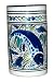 Le Souk Ceramique AF-58 Utensil/Wine Holder, Aqua Fish Design