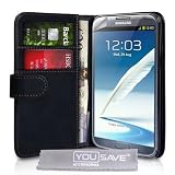 Samsung Galaxy Note 2 Tasche PU Leder Brieftasche H�llevon "Yousave Accessories�"