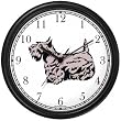 Scottish Terrier Dog Wall Clock by WatchBuddy Timepieces (Black Frame)