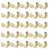 uxcell 角ブラケット　30mmx30mm 　90 度　L形状　ブロンズトーン　50個入り