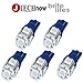 Jtech 5x 194 168 2825 T10 5-SMD Blue LED Car Lights Bulb