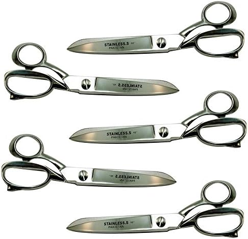 10 Inch Heavy Duty Tailor Scissors Carpet / Upholstery Shears 5pc Trs10x5