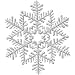 Silver Glitter 6 1/2in Hanging Snowflakes 3ct