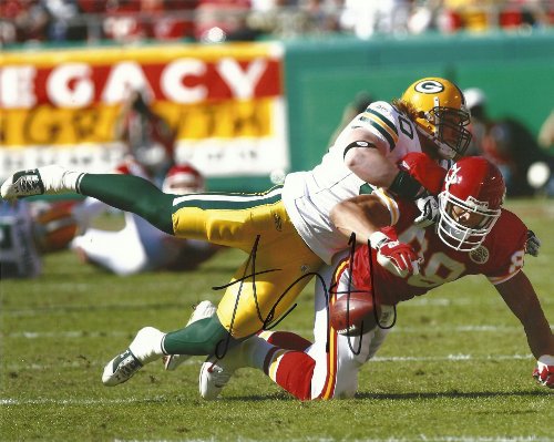 AJ HAWK,GREEN BAY PACKERS,OHIO STATE,BUCKEYE,FOOTBALL,SIGNED,AUTOGRAPHED 8X10,PHOTO,COA WITH PROOF,PIC