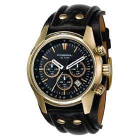 Fossil - CH2615 - Montre Homme - Quartz - Chronographe - Bracelet en Cuir Noir