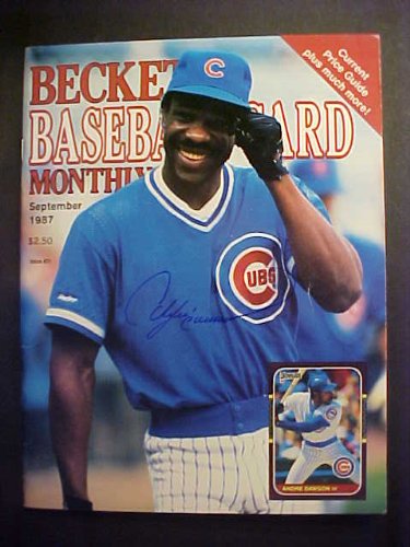Andre Dawson Chicago Cubs Autographed September 1987 Beckett Magazine