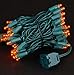 Novelty Lights 11ft 50 LED Amber Christmas Lights Outdoor/Indoor, 2.5