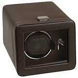 Wolf Designs Module 2.5 Windsor Single Watch Winder with Cover, Brown