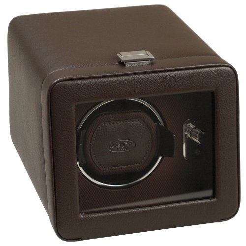 Wolf Designs Module 2.5 Windsor Single Watch Winder with Cover, Brown
