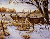 Cautious Crossing Animals Art Poster Print by Wilhelm J. Goebel, 28x22