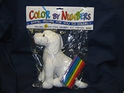 Ganz 10" Color By Number Dog 7 Piece with 6 Color Markers