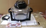 Deni 10100 Quick-N-Easy Convection Oven - Includes Lid w timer - Tongs - Elevated Wire Rack - Aropal Glass Bowl - Power Cord - Manual w Recipes - and Base with Handles - 16