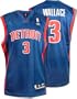 Ben Wallace Blue Reebok NBA Replica Detroit Pistons Jersey - Small