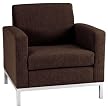 Park Avenue Chenille Arm Chair - Chocolate