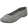 Charles Albert Women's Crochet Flat,Grey,10 M US